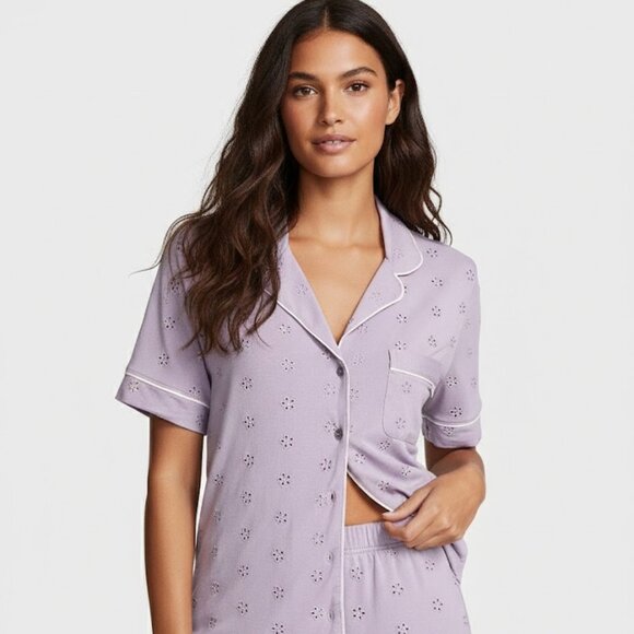 Victoria's Secret Other - Victoria's Secret Modal Soft Eyelet Sz. S/M Short Pajama Set NWT